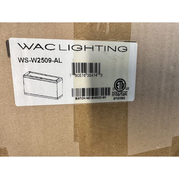 WAC Rubix Energy Star LED Rectangular Wall Light, Brushed Aluminum - WS-W2509-AL - Picture 5 of 5